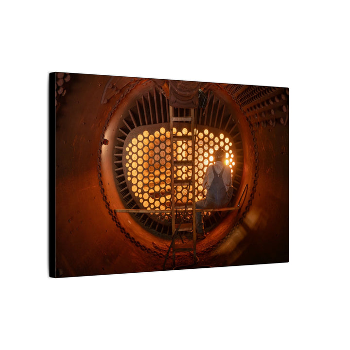 C&O 614 Firebox Canvas Wall Art