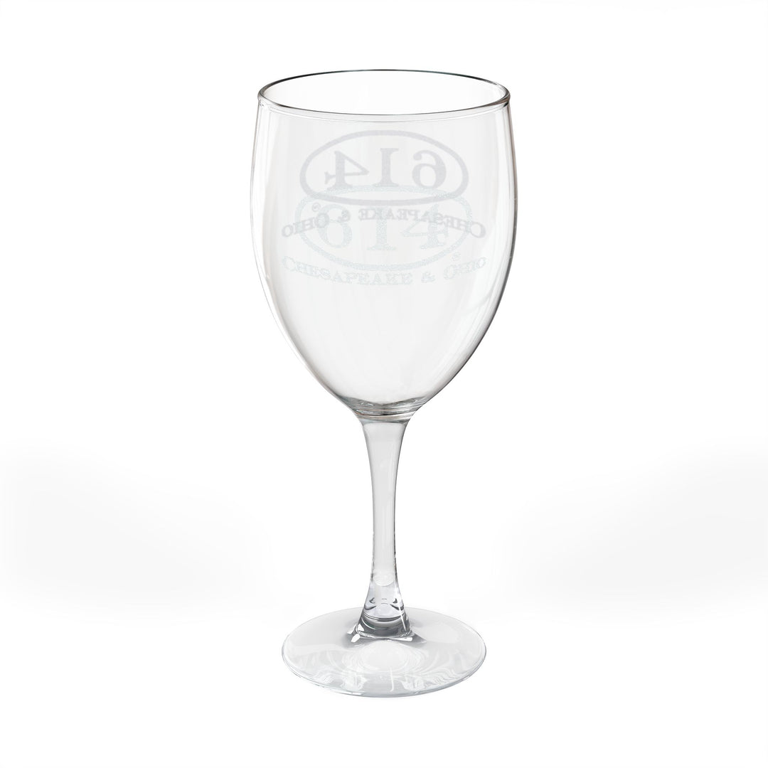 Engraved 10.5oz Wine Glass — C&O 614 Monogrammed