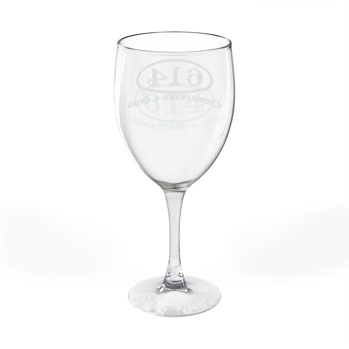 Engraved 10.5oz Wine Glass — C&O 614 Monogrammed
