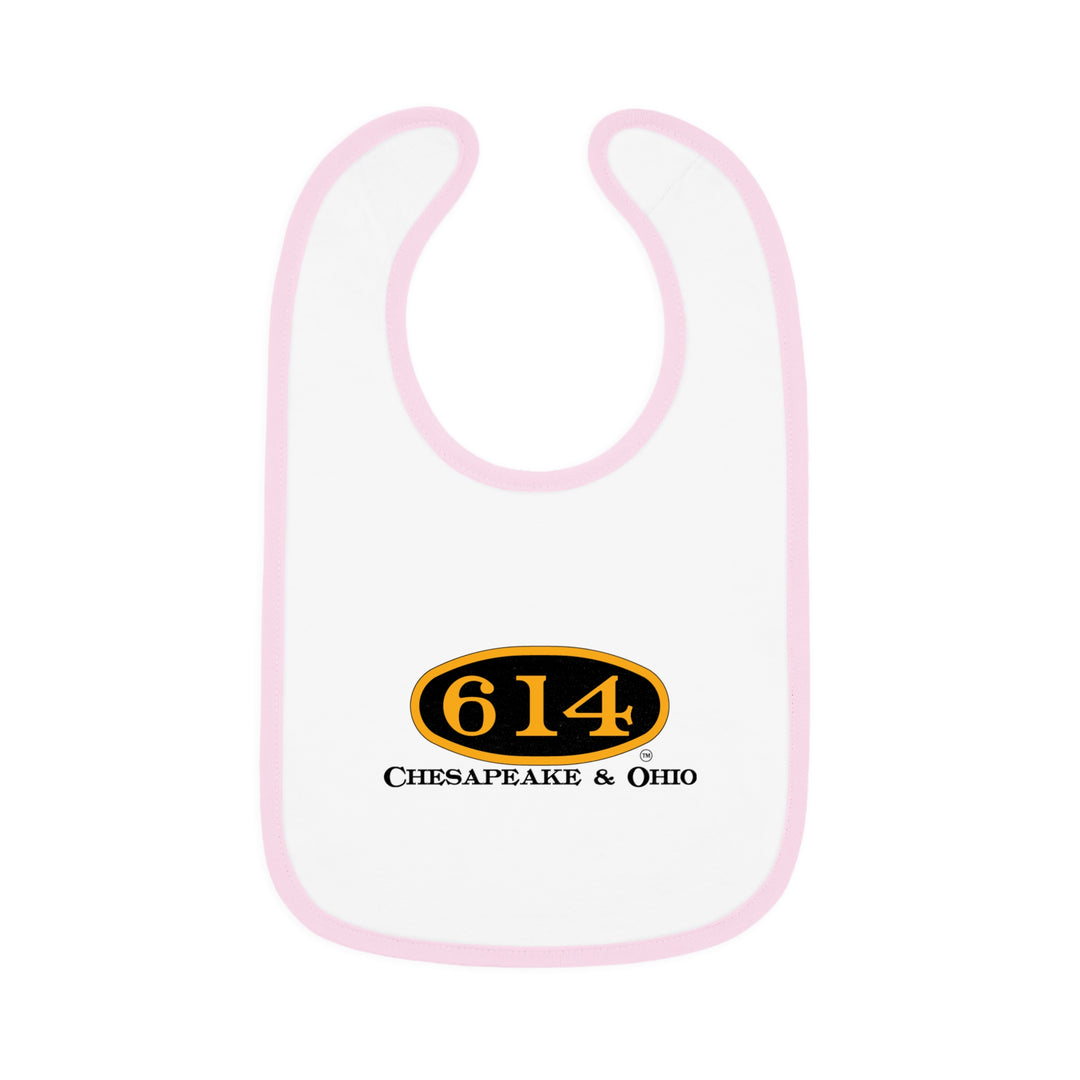 C&O 614 Chesapeake & Ohio Baby Bib — Contrast Trim Infant Feeding Bib