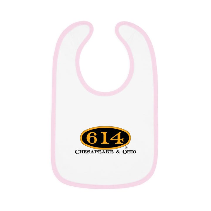 C&O 614 Chesapeake & Ohio Baby Bib — Contrast Trim Infant Feeding Bib