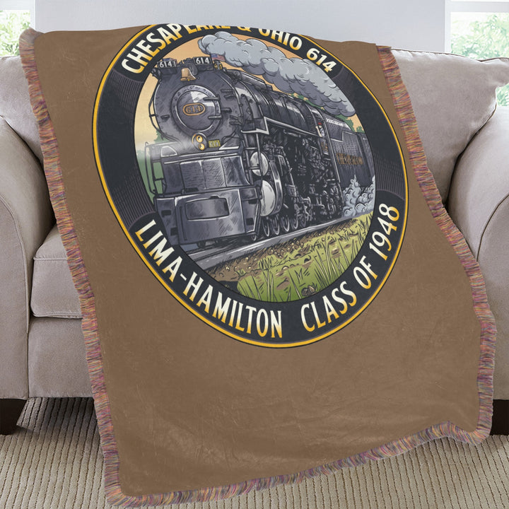 C&O 614 Class of 1948 Fringe Blanket | 60 × 80 in