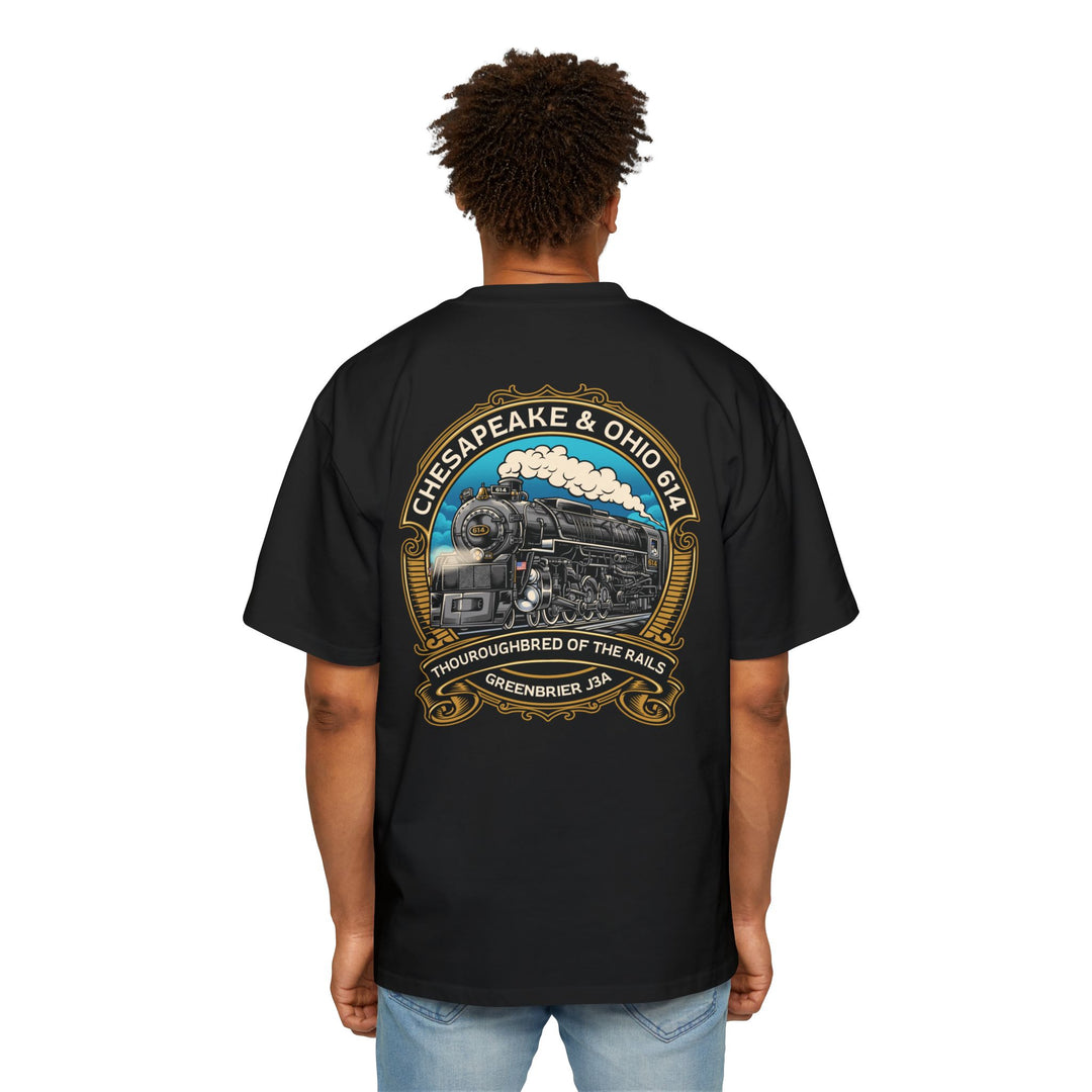 614 "Thoroughbred of The Rails" Men's Heavy Oversized Tee