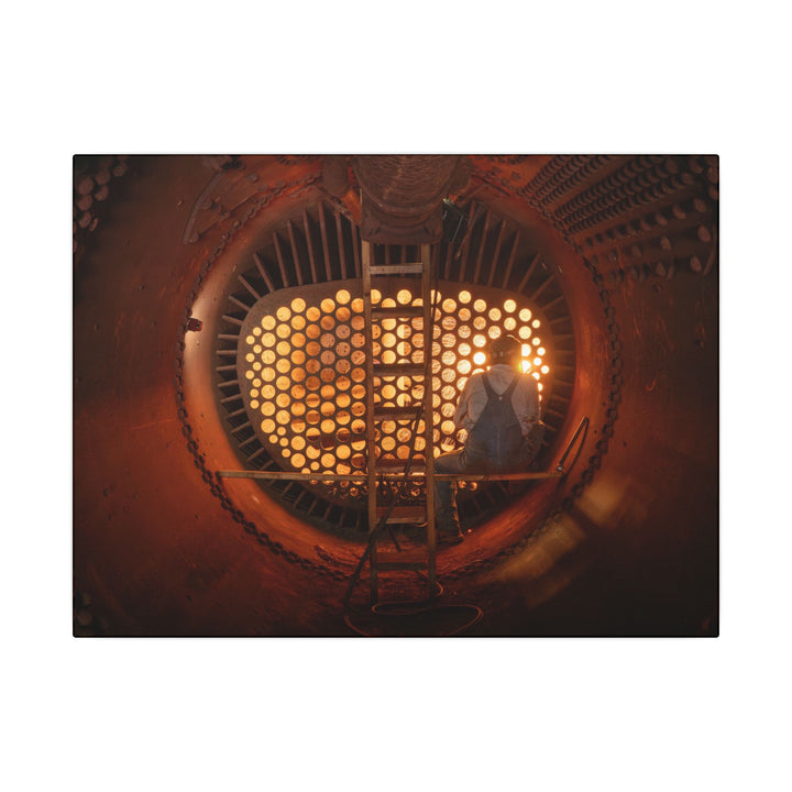 C&O 614 Firebox Canvas Wall Art
