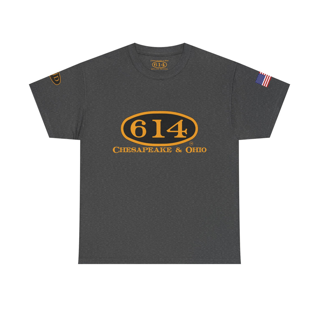 C&O 614 Steam Locomotive T‑Shirt — Thoroughbred Custom Artwork Design