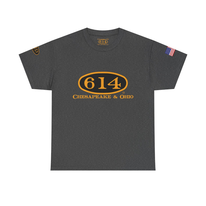 C&O 614 Steam Locomotive T‑Shirt — Thoroughbred Custom Artwork Design