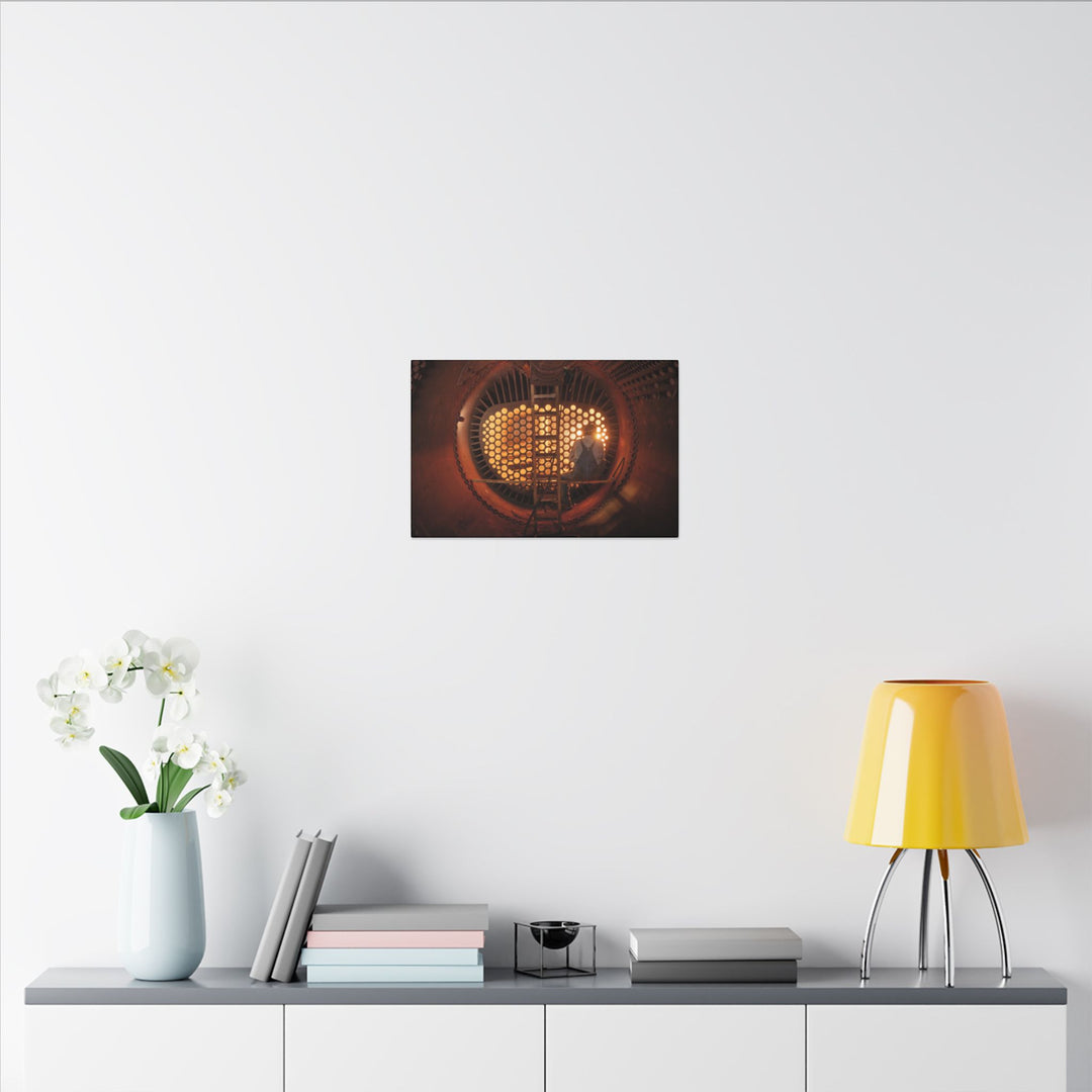 C&O 614 Firebox Canvas Wall Art