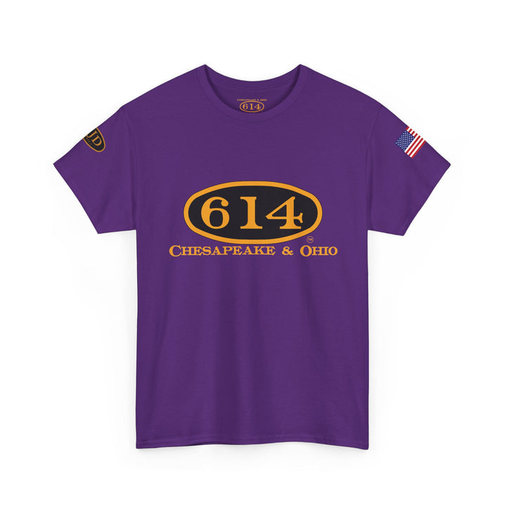 C&O 614 Steam Locomotive T‑Shirt — Thoroughbred Custom Artwork Design