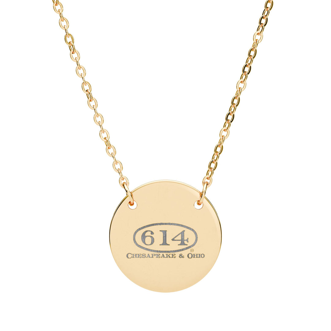 C&O 614 Engraved Circle Necklace