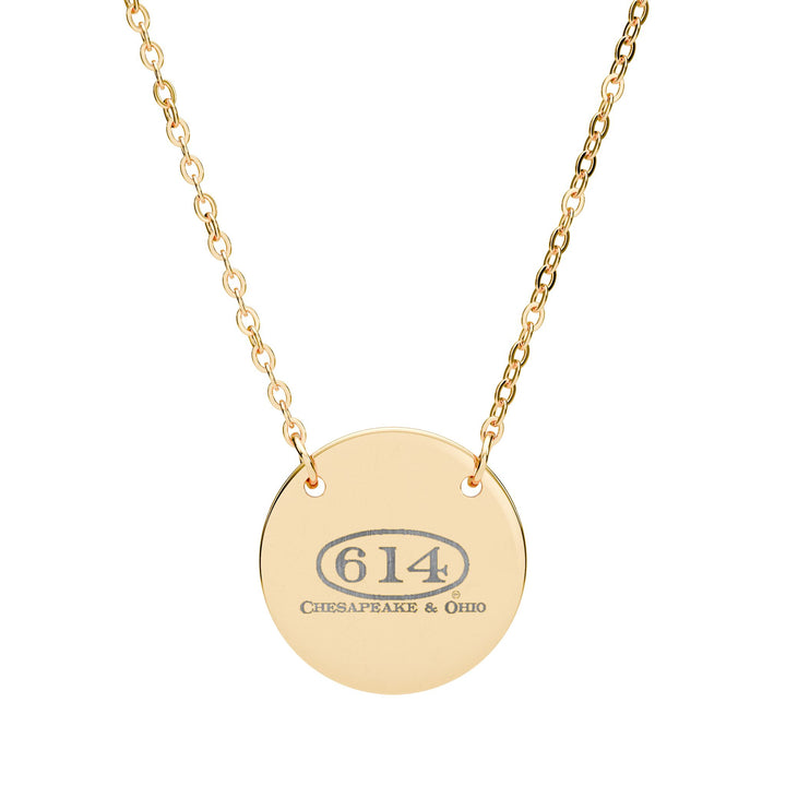 C&O 614 Engraved Circle Necklace