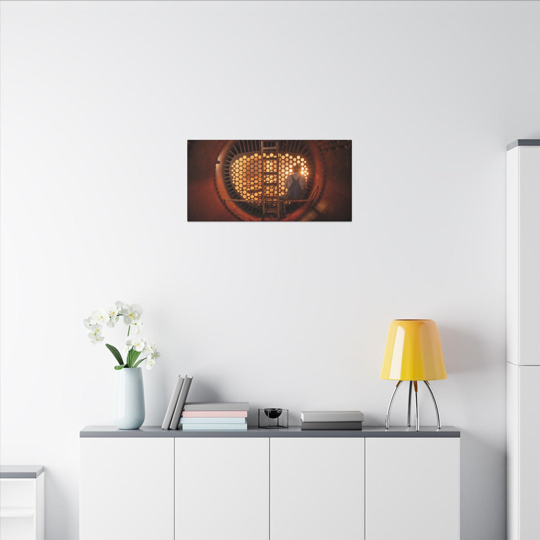 C&O 614 Firebox Canvas Wall Art