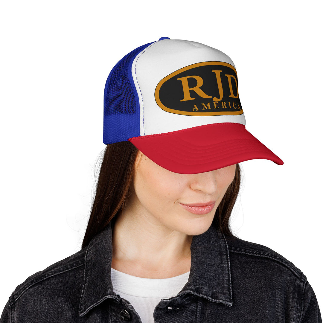 RJD America Retro Oval Logo Mesh Trucker Cap