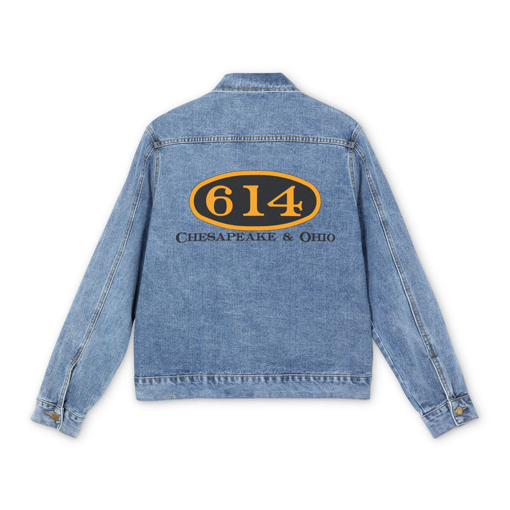 Denim Jacket - Retro C&O 614 Number Plate Logo Backprint