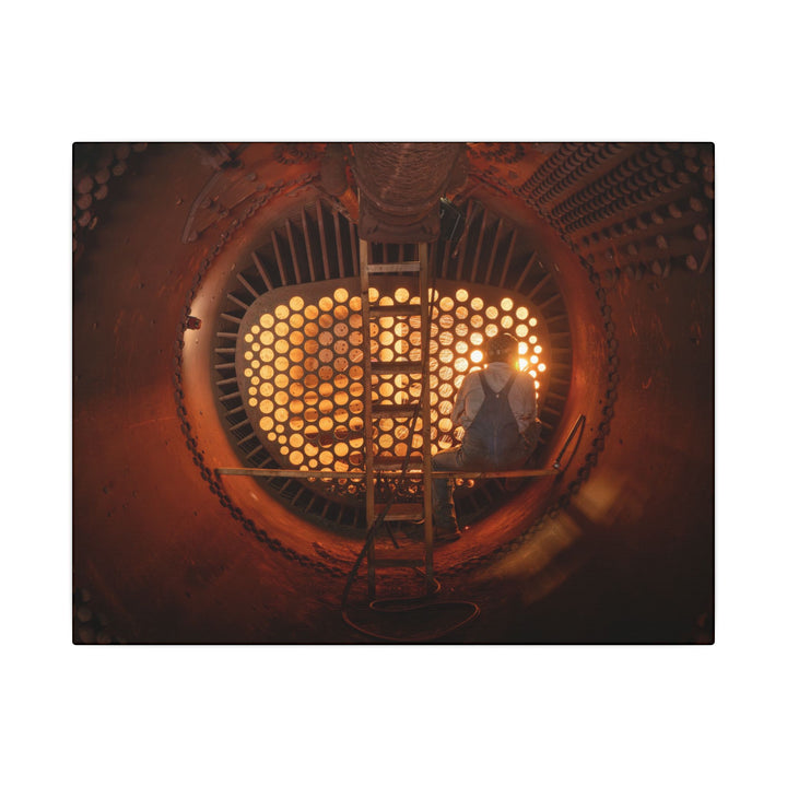 C&O 614 Firebox Canvas Wall Art