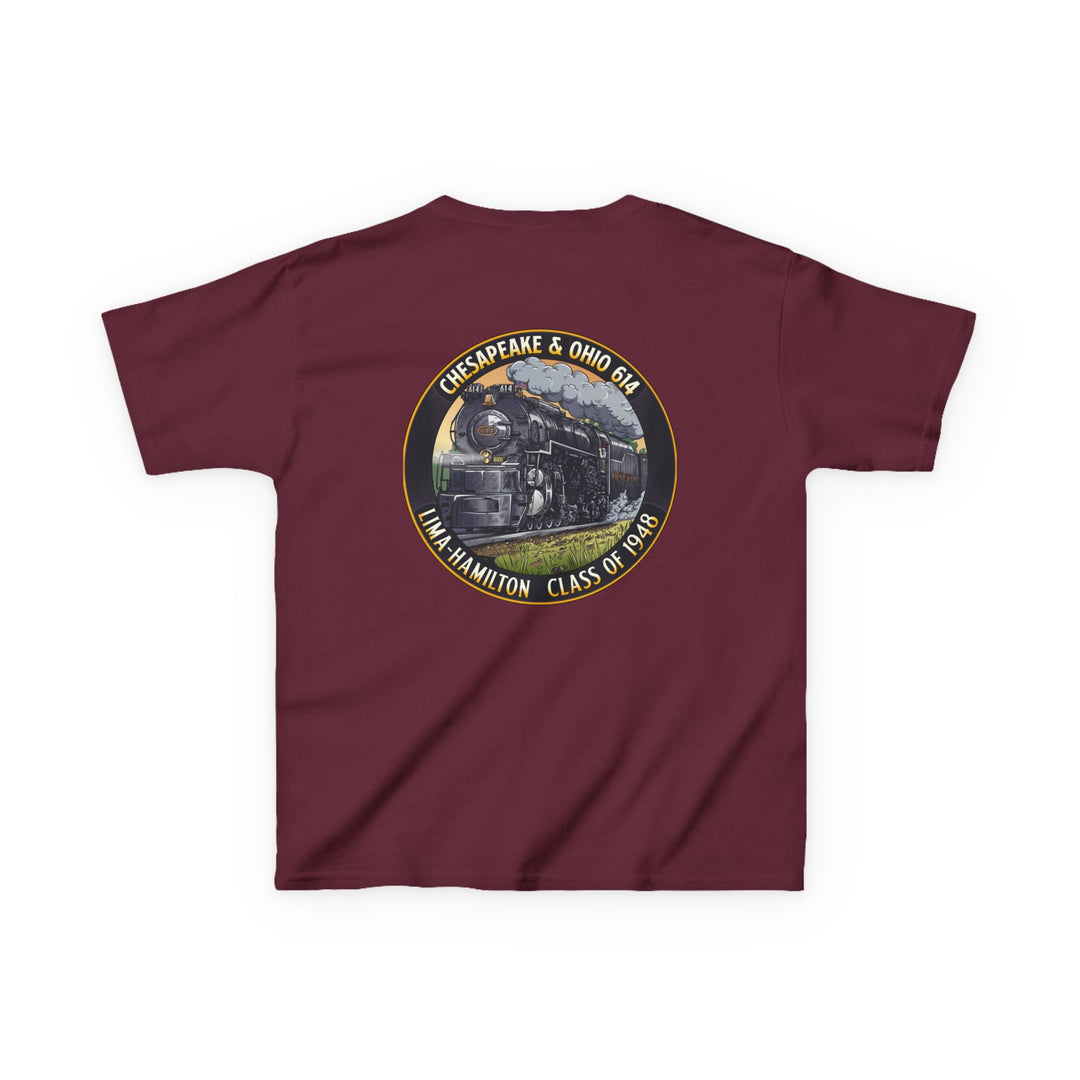 Kids Tee with C&O 614 Number Plate and Custom Artwork