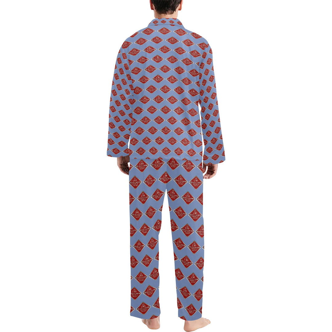 C&O 614 Builder's Plate Men's V-Neck Long Pajama Set