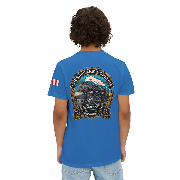 614 "Thoroughbred of the Rails" Unisex Garment-Dyed Pocket T-Shirt