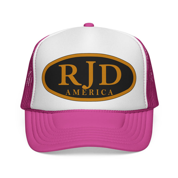 RJD America Retro Oval Logo Mesh Trucker Cap