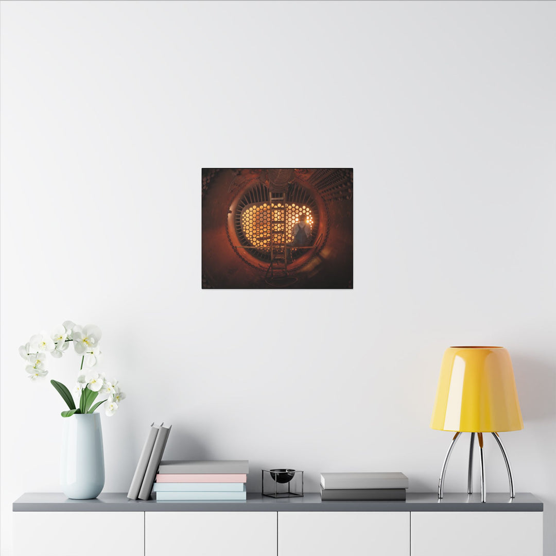 C&O 614 Firebox Canvas Wall Art