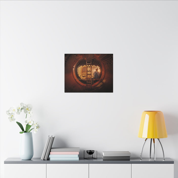 C&O 614 Firebox Canvas Wall Art