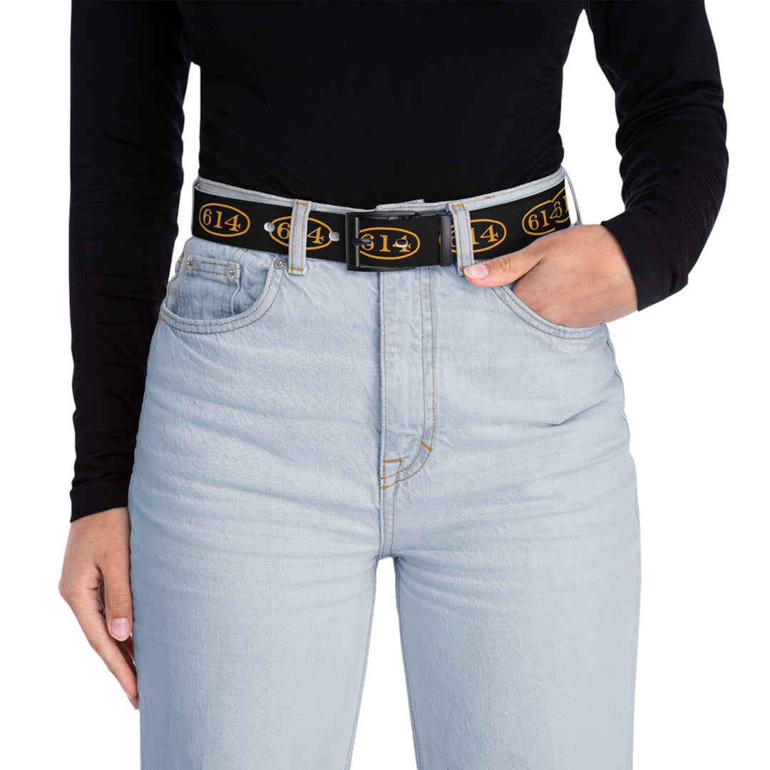 C&O 614 Number Logo Belt — Vintage Railroad Logo Belt