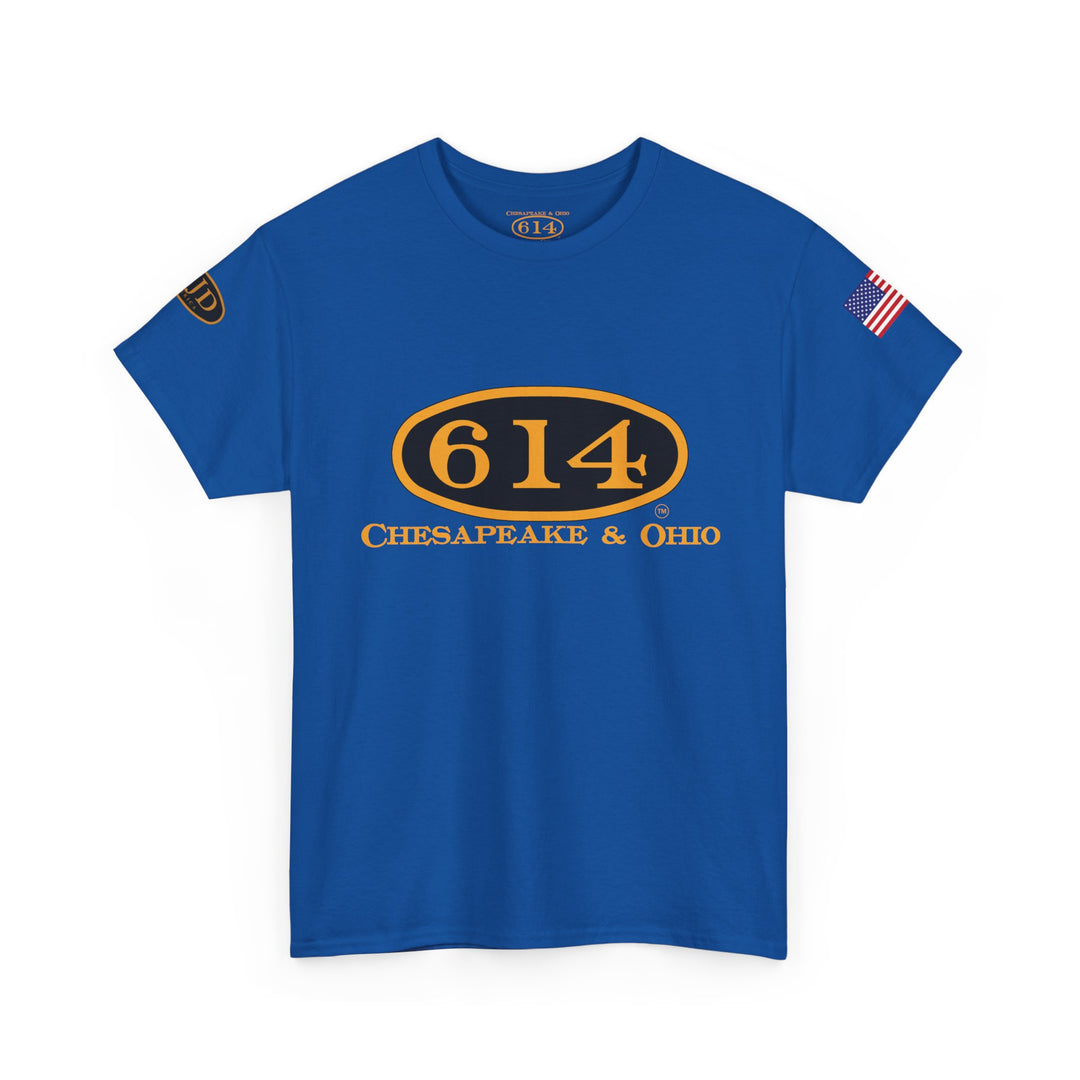 C&O 614 Steam Locomotive T‑Shirt — Thoroughbred Custom Artwork Design