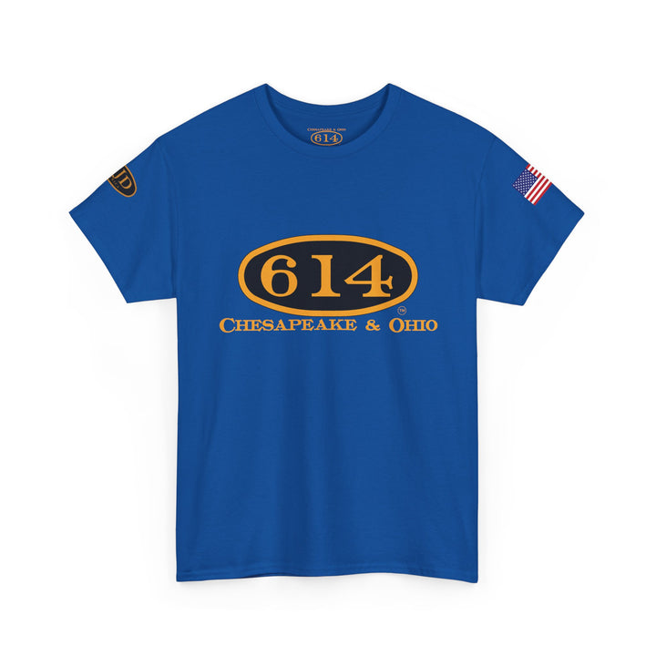 C&O 614 Steam Locomotive T‑Shirt — Thoroughbred Custom Artwork Design