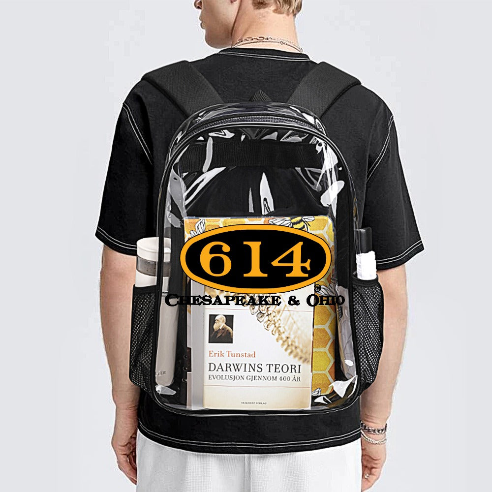 C&O 614 Number Plate Logo Transparent Bag, 17 Inch