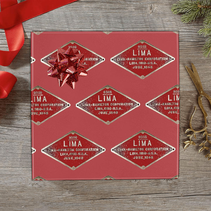 C&O 614 Builder's Plate Gift Wrapping Paper, 3-Roll Set