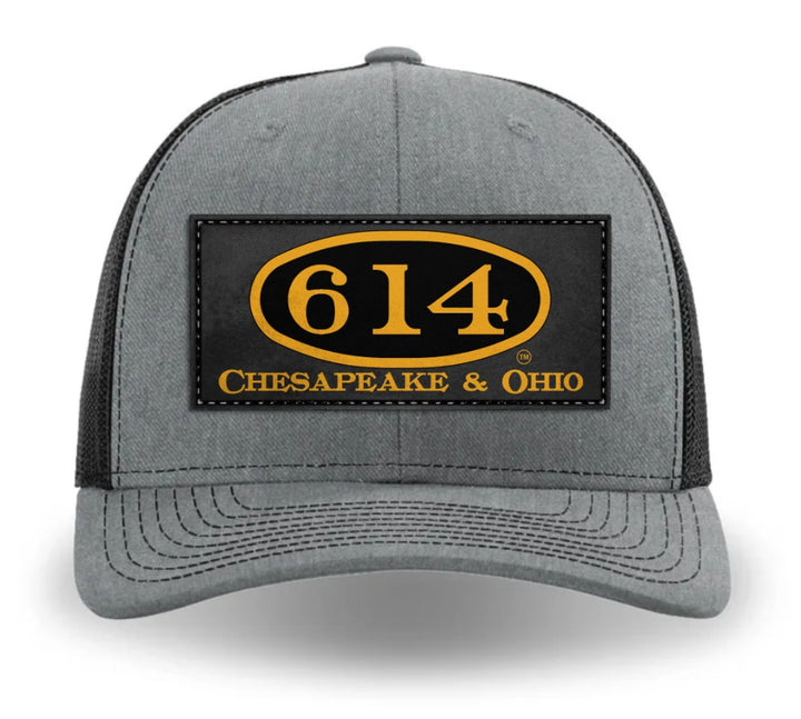 614 Richardson Color Printed 112-CLP Richardson Leather Patch Trucker Cap