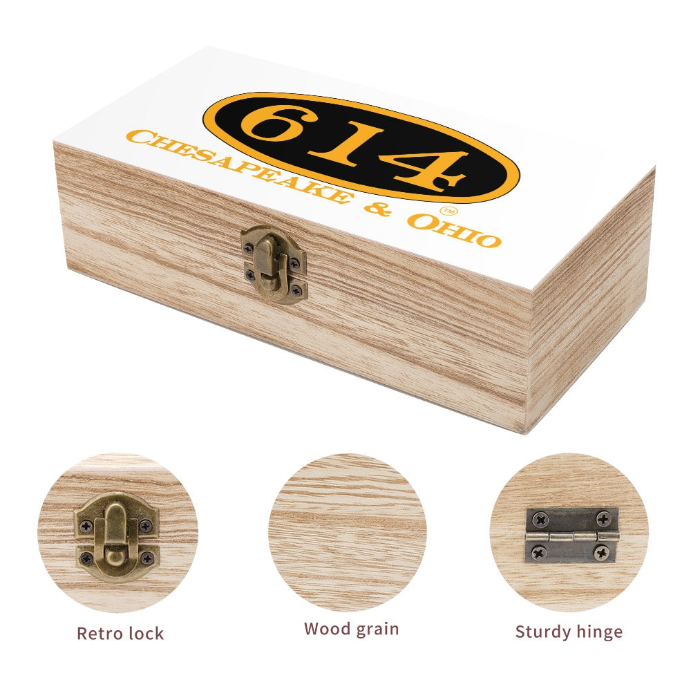 C&O 614 Wooden Keepsake Storage Box | Paulownia Wood