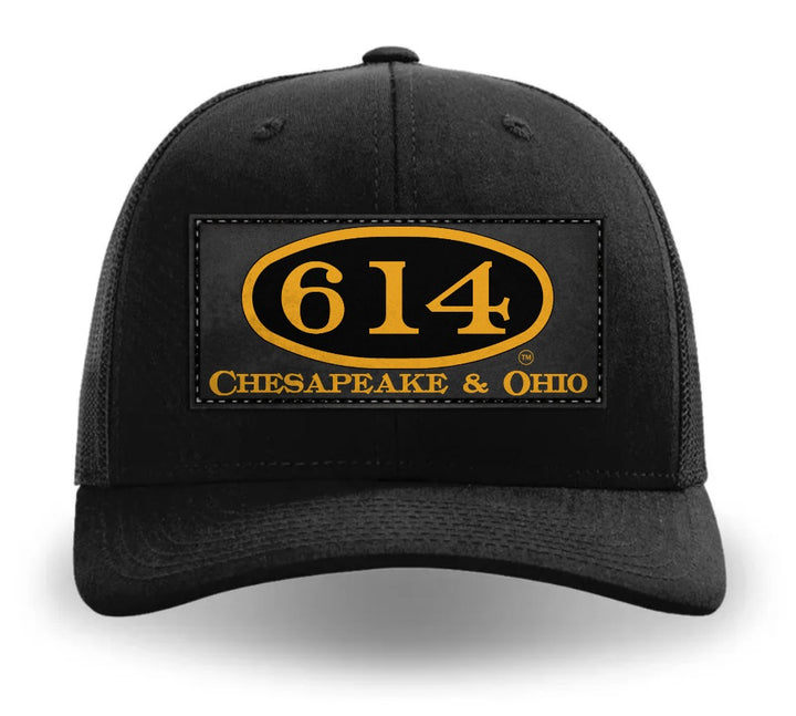 614 Richardson Color Printed 112-CLP Richardson Leather Patch Trucker Cap