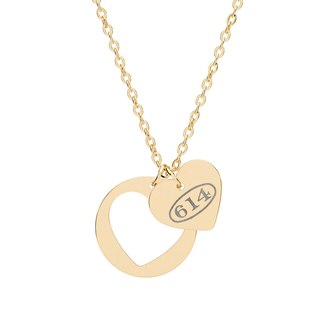 Heart Cutout Necklace — C&O 614 Engraved Heart Pendant