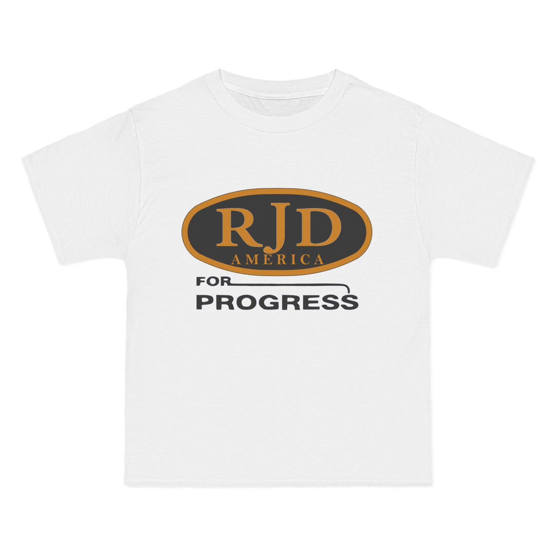 "RJD For Progress' T-Shirt - WHITE / NATURAL