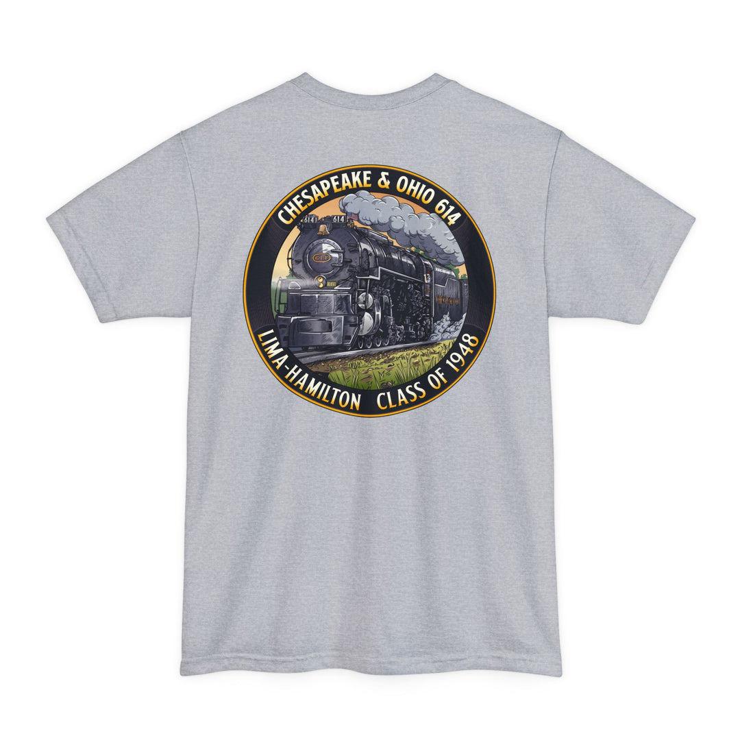 C&O 614 / RJD America - Big and Tall Size T-Shirt  with custom artwork on back