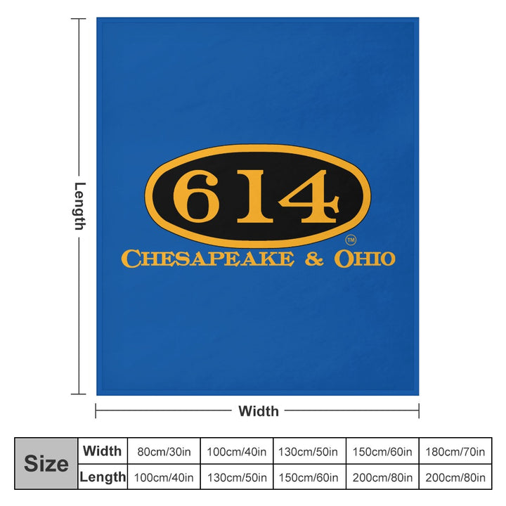 C&O 614 Flannel Blanket | 70 × 80 in