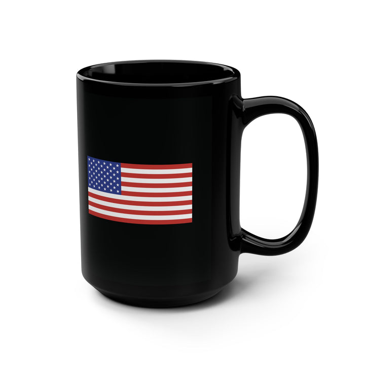 C&O 614 US Flag Black Glossy 15oz Mug