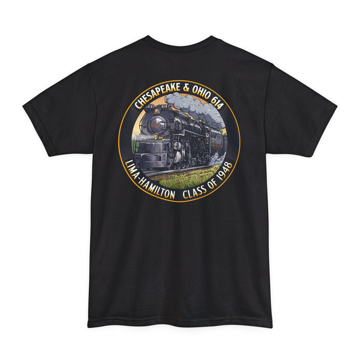 C&O 614 / RJD America - Big and Tall Size T-Shirt  with custom artwork on back