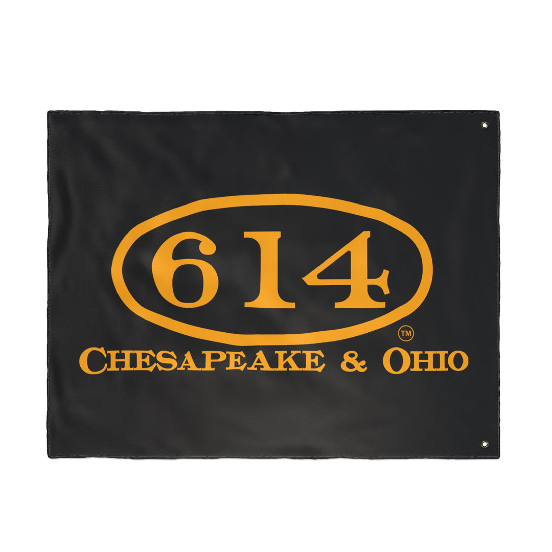 Double Sided Flag - C&O 614 Number Plate Railroad Flag