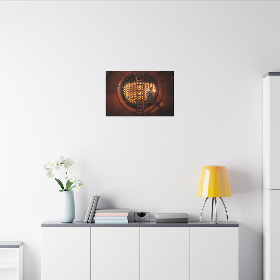 C&O 614 Firebox Canvas Wall Art
