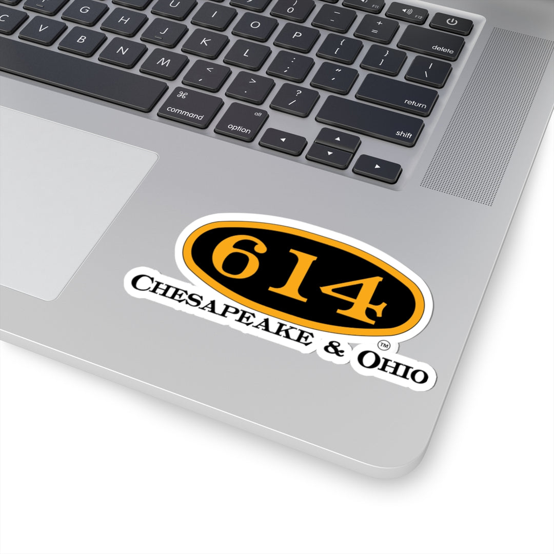 C&O 614 Oval Sticker — Kiss-Cut Decal