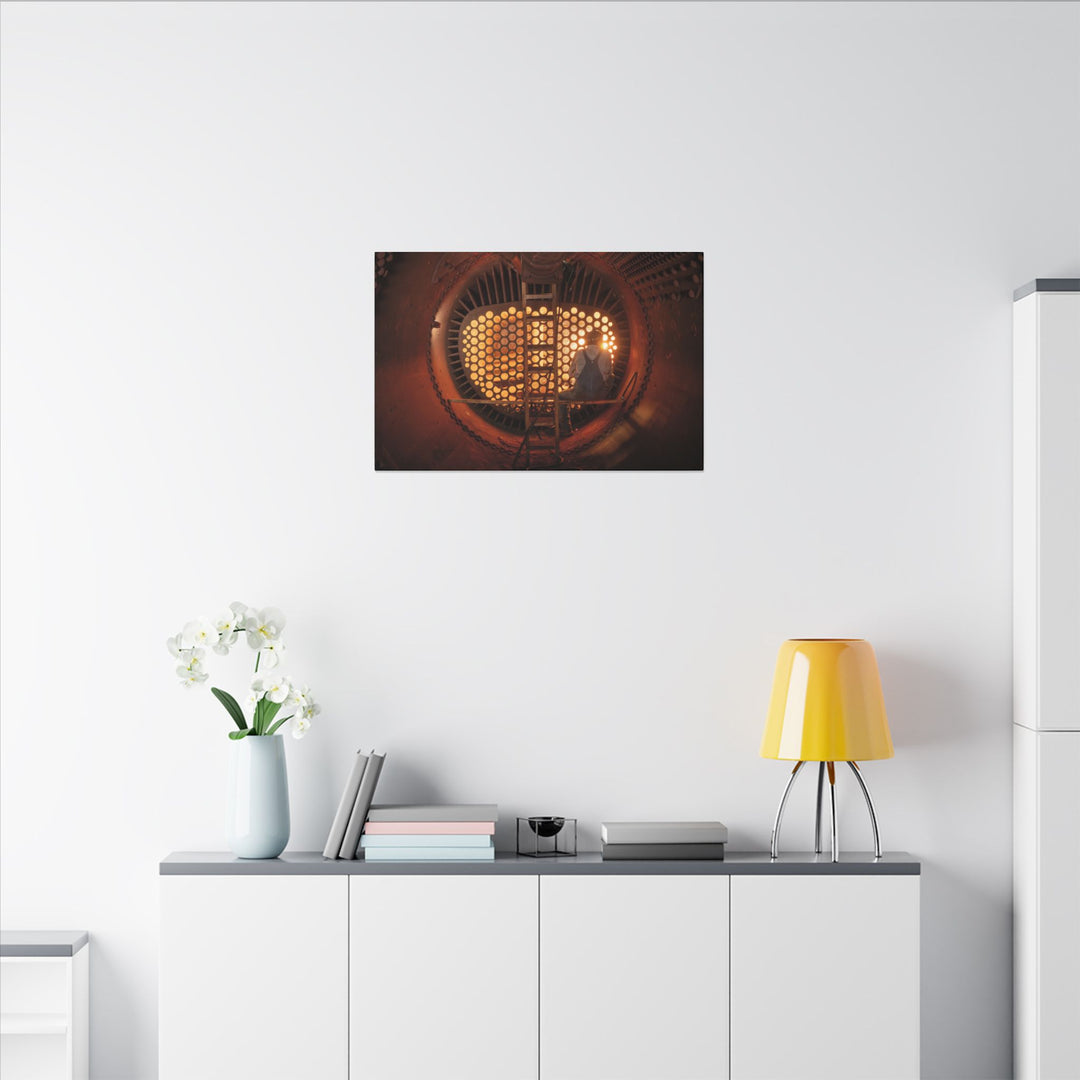 C&O 614 Firebox Canvas Wall Art