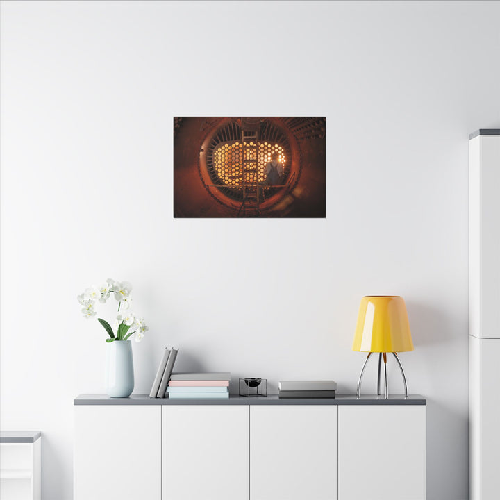 C&O 614 Firebox Canvas Wall Art