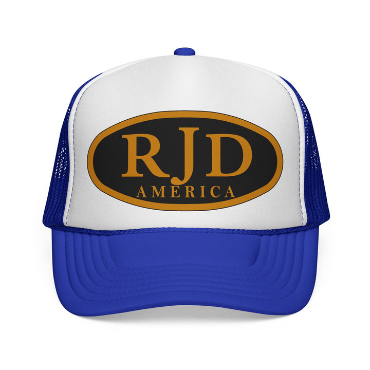 RJD America Retro Oval Logo Mesh Trucker Cap