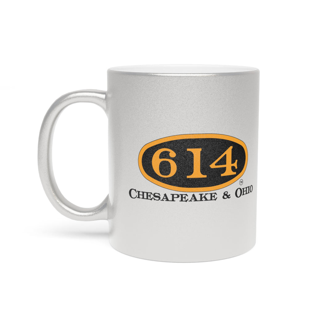 C&O 614 Metallic Mug — Silver/Gold Coffee Cup