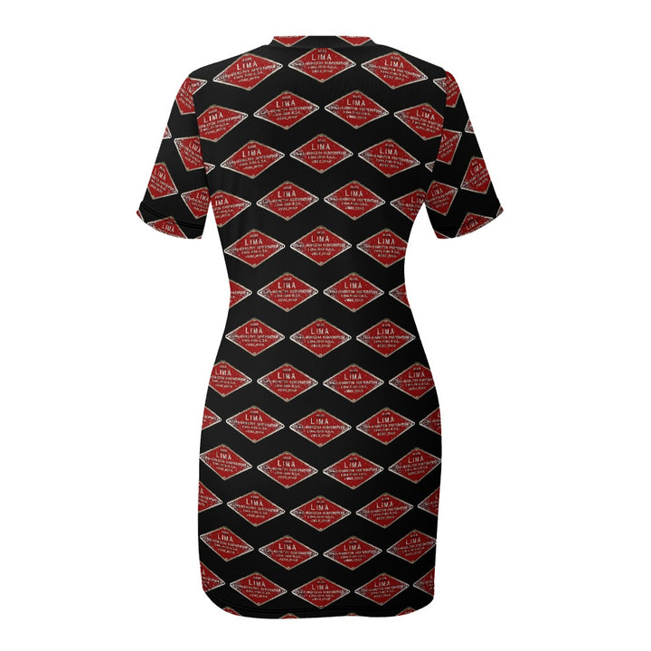 C&O 614 Builder's Plate Women's Short-Sleeve Crew Neck Dress