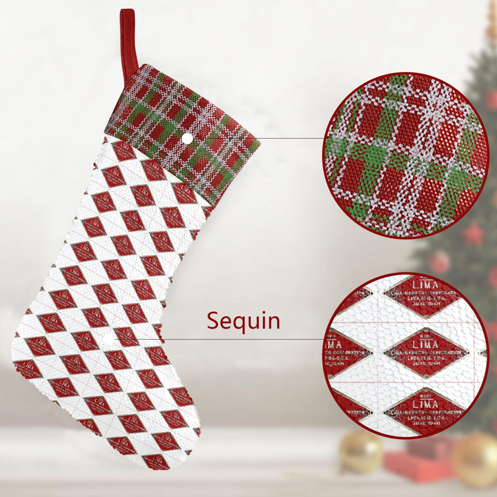 C&O 614 Reversible Sequin Christmas Stocking