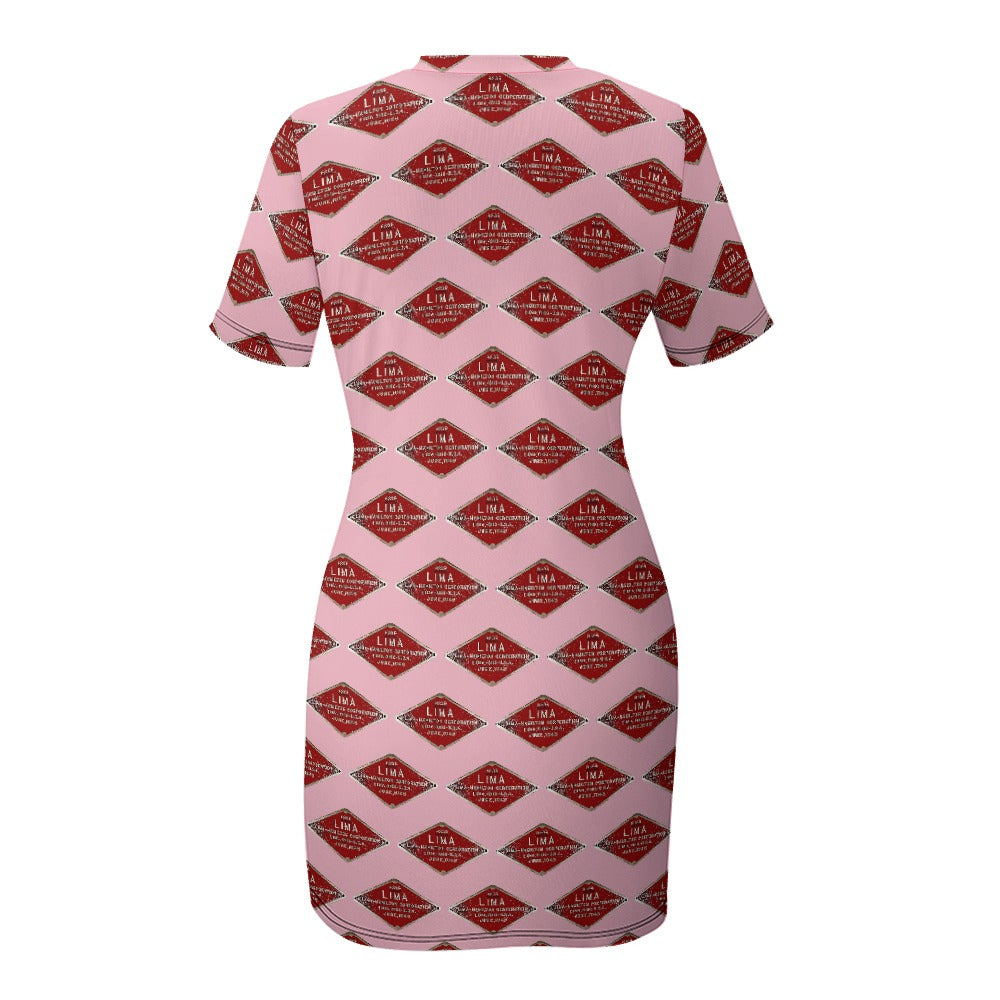 C&O 614 Builder's Plate Women's Short-Sleeve Crew Neck Dress