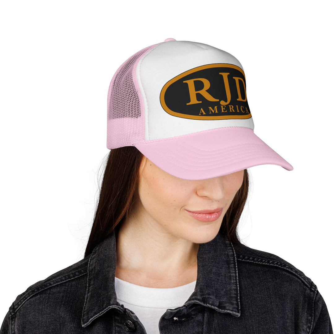 RJD America Retro Oval Logo Mesh Trucker Cap