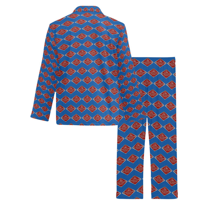 C&O 614 Builder's Plate Men's V-Neck Long Pajama Set